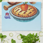 おもしろいアメリカンAs Baseball & Apple Pie キッチンタオル (折り畳み)