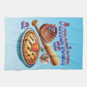 おもしろいアメリカンAs Baseball & Apple Pie キッチンタオル (横)