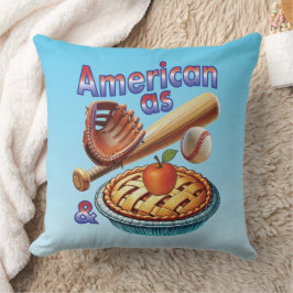 おもしろいアメリカンAs Baseball & Apple Pie クッション