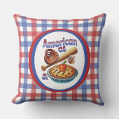 おもしろいアメリカンAs Baseball & Apple Pie クッション (正面)
