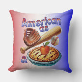おもしろいアメリカンAs Baseball & Apple Pie クッション (正面)