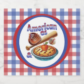 おもしろいアメリカンAs Baseball & Apple Pie ビールラベル (シングルラベル)