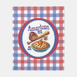 おもしろいアメリカンAs Baseball & Apple Pie フリースブランケット