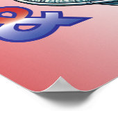 おもしろいアメリカンAs Baseball & Apple Pie ポスター (角)