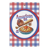 おもしろいアメリカンAs Baseball & Apple Pie ミニクリップボード (裏面)