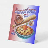 おもしろいアメリカンAs Baseball & Apple Pie 台座サイン (正面)