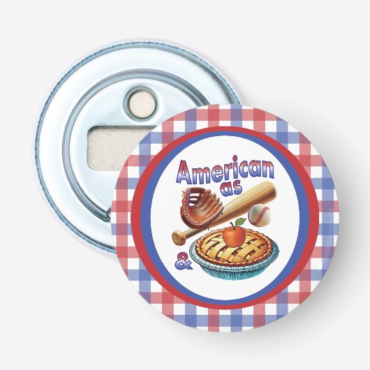 おもしろいアメリカンAs Baseball & Apple Pie 栓抜き (正面)