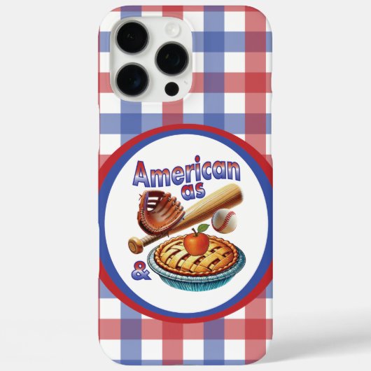おもしろいアメリカンAs Baseball & Apple Pie Case-Mate iPhoneケース (裏面)