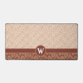 おもしろいアメーバ型形状（モノグラム） デスクマット (正面)