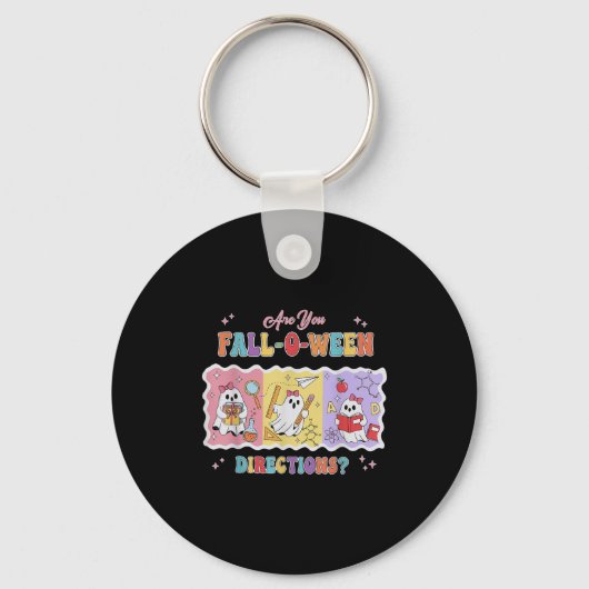 おもしろいアユー秋Oウィーンディレクション先生ハロ キーホルダー (正面)