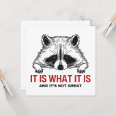 おもしろいアライグマそれが何であり、それは素晴らしない カード (正面/裏面インサイチュ)