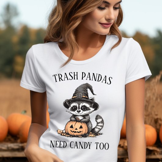 おもしろいアライグマのハロウィンシャツ Tシャツ