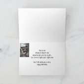 おもしろいアライグマタイトなスポット誕生日 カード (内部)