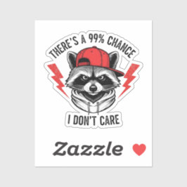 おもしろいアライグマ私は行かない可能性が99%ある シール