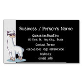 おもしろいアルパカ自然カスタム動物名刺 マグネット名刺 (正面)