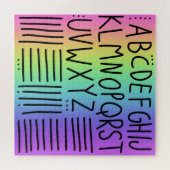 おもしろいアルファベットレインボージグソーパズル ジグソーパズル (横)