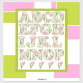 おもしろいアルファベット,フラワーアルファベット シール (シート)