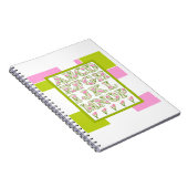 おもしろいアルファベット，フラワーアルファベット ノートブック (右側)