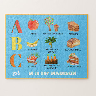 おもしろいアルファベットABCの名パーソナライズされた前 ジグソーパズル