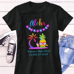 おもしろいアロハ熱帯ルアウ(ハワイ式宴会)パーティー卒業Tシャツ Tシャツ