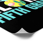 おもしろいアロハ5年生新学期キッズ先生 ポスター (角)