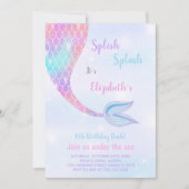 おもしろいアンダーザシープールパーティー 招待状 (正面)