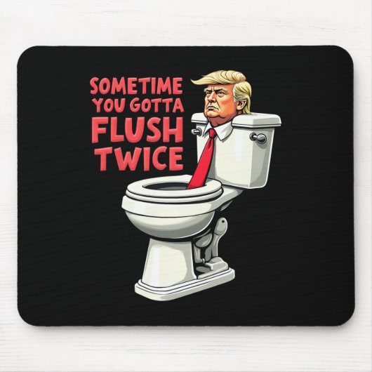 おもしろいアンチトランプ時々あなたは2回フラッシュする1 マウスパッド (正面)