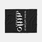 おもしろいアンチトランプ – 戻れ!切り株の進化ティー フリースブランケット (正面(横))