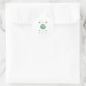 おもしろいアンチフラットアースTシャツ ラウンドシール (バッグ)