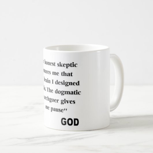 おもしろいアンチ宗教引用文 コーヒーマグカップ (正面右)