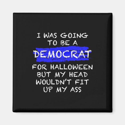 おもしろいアンチ自由主義の大人のハロウィーンの衣装 マグネット (正面)