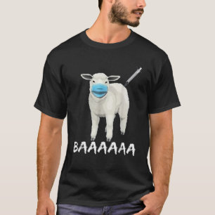 -おもしろいアンチ – マスク – 羊 – 顔 – マスク – ワクチン – Ba Tシャツ