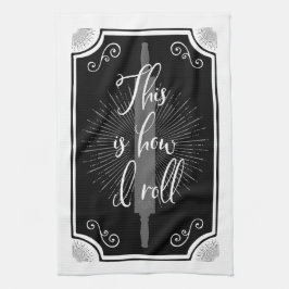 おもしろいアンティークの看板 キッチンタオル