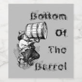 おもしろいアンティークスタイルボトムオブザバレルレシピVino ワインラベル (シングルラベル)