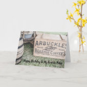 おもしろいアンティーク収集者誕生日カード カード (黄色い花)