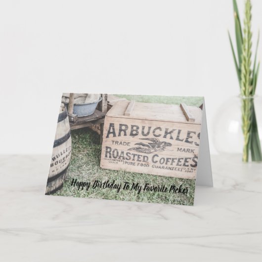 おもしろいアンティーク収集者誕生日カード カード (正面)