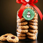 おもしろいアンドよくはしゃぐクリスマスホリデー雪だるま ラウンドシール