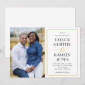 おもしろいアンパサンド編集可能カラー結婚写真 招待状 (正面/裏面)