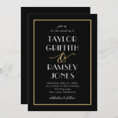 おもしろいアンパサンド編集可能カラー結婚式招待状 招待状 (正面/裏面)