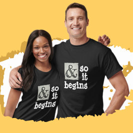 おもしろいアンパサンド記号と始まるユーモアのある Tシャツ