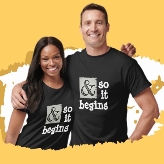 おもしろいアンパサンド記号と始まるユーモアのある Tシャツ