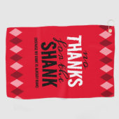 おもしろいアーガイル軸の感謝してい赤い値 ゴルフタオル (横)