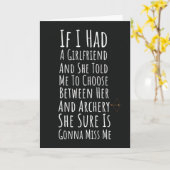 おもしろいアーチェリーカード　男性・思春期の少年向け　アーチャー ユーモア カード (黄色い花)