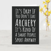 おもしろいアーチャーカード アーチェリー ボウ アンド アロー スポーツ カード (黄色い花)