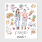 おもしろいアーティストクリエイティブライフアート用品イラストレーション シール (シート)