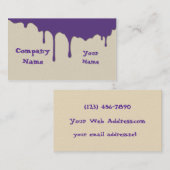 おもしろいアーティス絵を描トリップ紫 名刺 (正面/裏面)