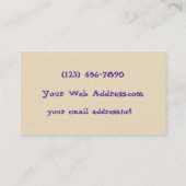 おもしろいアーティス絵を描トリップ紫 名刺 (裏面)