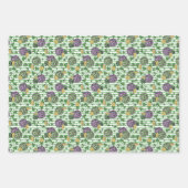 おもしろいアートアイリッシュシャムロックレインボーレプレシャングリーン ラッピングペーパーシート (正面3)