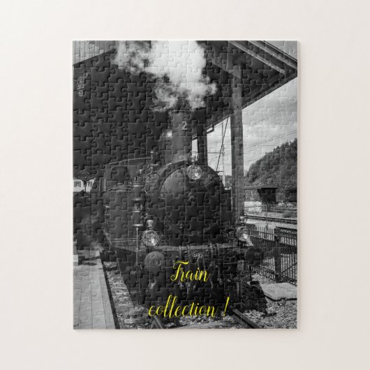 おもしろいアートトレイン写真ファミリー ジグソーパズル (縦)