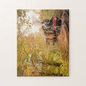 おもしろいアートトレイン写真ファミリー ジグソーパズル (縦)